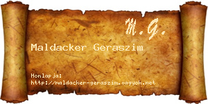 Maldacker Geraszim névjegykártya